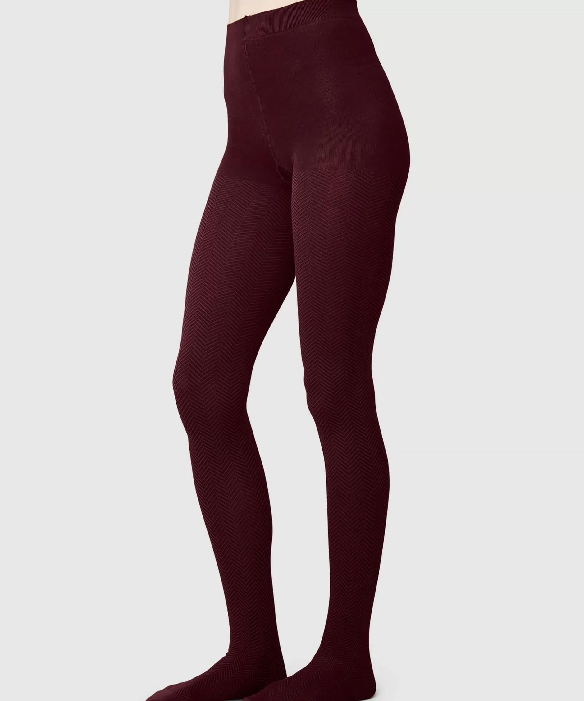 Best Sale jumperfabriken Hedda Chevron Tights Wine